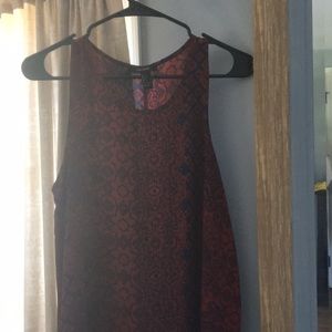 red and navy blue patterned dress!